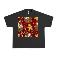 Pigment Black christmas gingerbread cookie house seamless pattern Urban Heavy Tee - BundleAndBundleShop