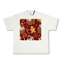 Pistachio christmas gingerbread cookie house seamless pattern Urban Heavy Tee - BundleAndBundleShop