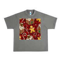 Tornado christmas gingerbread cookie house seamless pattern Urban Heavy Tee - BundleAndBundleShop