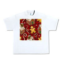 White christmas gingerbread cookie house seamless pattern Urban Heavy Tee - BundleAndBundleShop