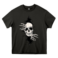 Asphalt skull in the wall file Heavy Core Tee - MaliasSmallBusiness