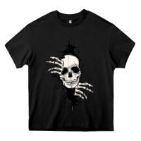 Black skull in the wall file Heavy Core Tee - MaliasSmallBusiness
