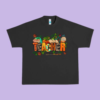 Fall Teacher Urban Heavy Tee Designed By Adodesignshop