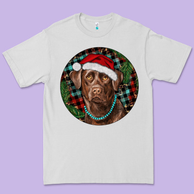 Labrador Retriever Christmas Premium Tee Designed By Ranaportraitstore
