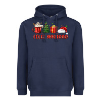 Navy feliz navidad Heavyweight Hoodie - MaliasSmallBusiness