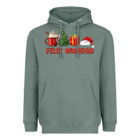 Sage feliz navidad Heavyweight Hoodie - MaliasSmallBusiness