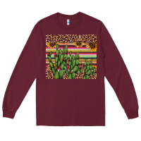 Burgundy cactus serape Long Sleeve Tee - AdoDesignShop