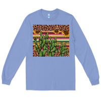 Colony Blue cactus serape Long Sleeve Tee - AdoDesignShop