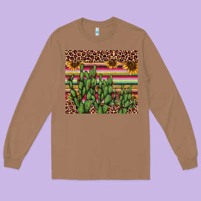 Cactus Serape Long Sleeve Tee Designed By Adodesignshop