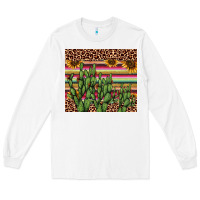 White cactus serape Long Sleeve Tee - AdoDesignShop