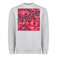 Heather Grey valentines day roses leopard seamless pattern Heavyweight Sweatshirt - JahusDesignShop