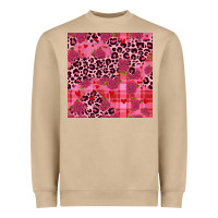Mushroom valentines day roses leopard seamless pattern Heavyweight Sweatshirt - JahusDesignShop