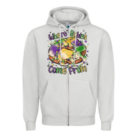 Dove Grey where babies come from Zipper Hoodie - MaliasSmallBusiness