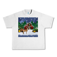 Lunar Rock christmas town and farm tractor seamless pattern Urban Heavy Tee - BundleAndBundleShop