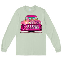 Matcha truck in october we wear pink Long Sleeve Tee - AdoDesignShop