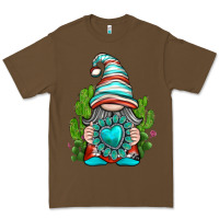 Cacao western gnome with turquoise gemstone Premium Tee - texasbilliewilder