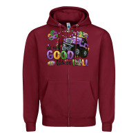 Burgundy let the good times roll Zipper Hoodie - MaliasSmallBusiness