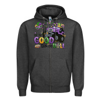 Charcoal Heather let the good times roll Zipper Hoodie - MaliasSmallBusiness