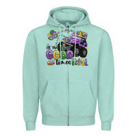 Seafoam let the good times roll Zipper Hoodie - MaliasSmallBusiness