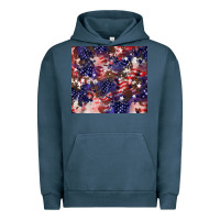 Pigment Midnight Navy American flag sparkly  tumbler Urban Hoodie - HowdyJamesFarm