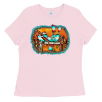 Bubblegum Pink western cactus Ladies Tee - AdoDesignShop