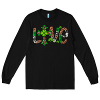 Black Western St. Patrick's Day Love Cross Long Sleeve Tee - Artiststas
