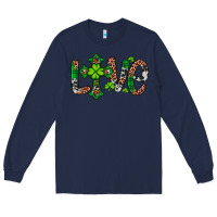 Navy Western St. Patrick's Day Love Cross Long Sleeve Tee - Artiststas