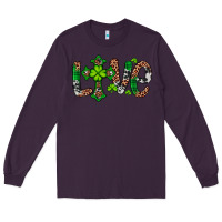 Plum Western St. Patrick's Day Love Cross Long Sleeve Tee - Artiststas