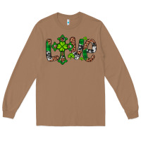 Toasted Coconut Western St. Patrick's Day Love Cross Long Sleeve Tee - Artiststas