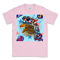Bubblegum Pink mullet eagle with balloon seamless pattern Classic Tee - BundleAndBundleShop