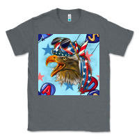 Charcoal Heather mullet eagle with balloon seamless pattern Classic Tee - BundleAndBundleShop