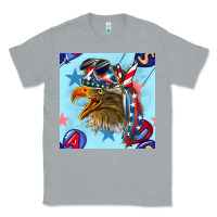 Heather Grey mullet eagle with balloon seamless pattern Classic Tee - BundleAndBundleShop