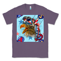 Lavender mullet eagle with balloon seamless pattern Classic Tee - BundleAndBundleShop