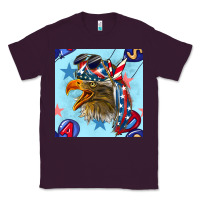 Plum mullet eagle with balloon seamless pattern Classic Tee - BundleAndBundleShop