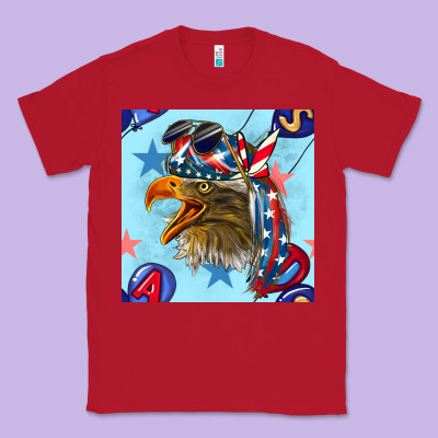 Mullet Eagle With Balloon Seamless Pattern Classic Tee Designed By Bundleandbundleshop