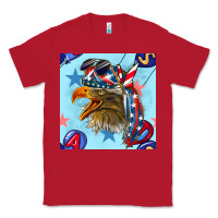 Red mullet eagle with balloon seamless pattern Classic Tee - BundleAndBundleShop