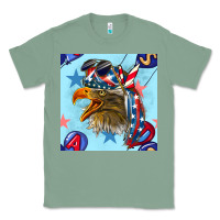 Sage mullet eagle with balloon seamless pattern Classic Tee - BundleAndBundleShop