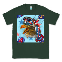 Sports Green mullet eagle with balloon seamless pattern Classic Tee - BundleAndBundleShop