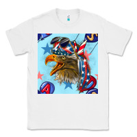 White mullet eagle with balloon seamless pattern Classic Tee - BundleAndBundleShop