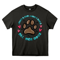 Asphalt just a girl who loves all her dogs Heavy Core Tee - MaliasSmallBusiness
