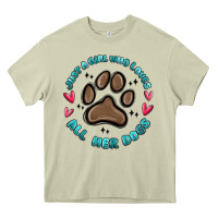 Mossy just a girl who loves all her dogs Heavy Core Tee - MaliasSmallBusiness