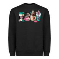 Black cat  coffee cup Heavyweight Sweatshirt - AdoDesignShop