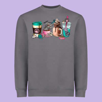 Cat  Coffee Cup Heavyweight Sweatshirt Designed By Adodesignshop