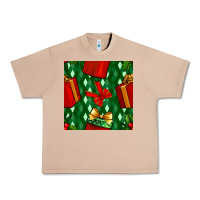 Burro christmas surprise gift box seamless pattern Urban Heavy Tee - BundleAndBundleShop