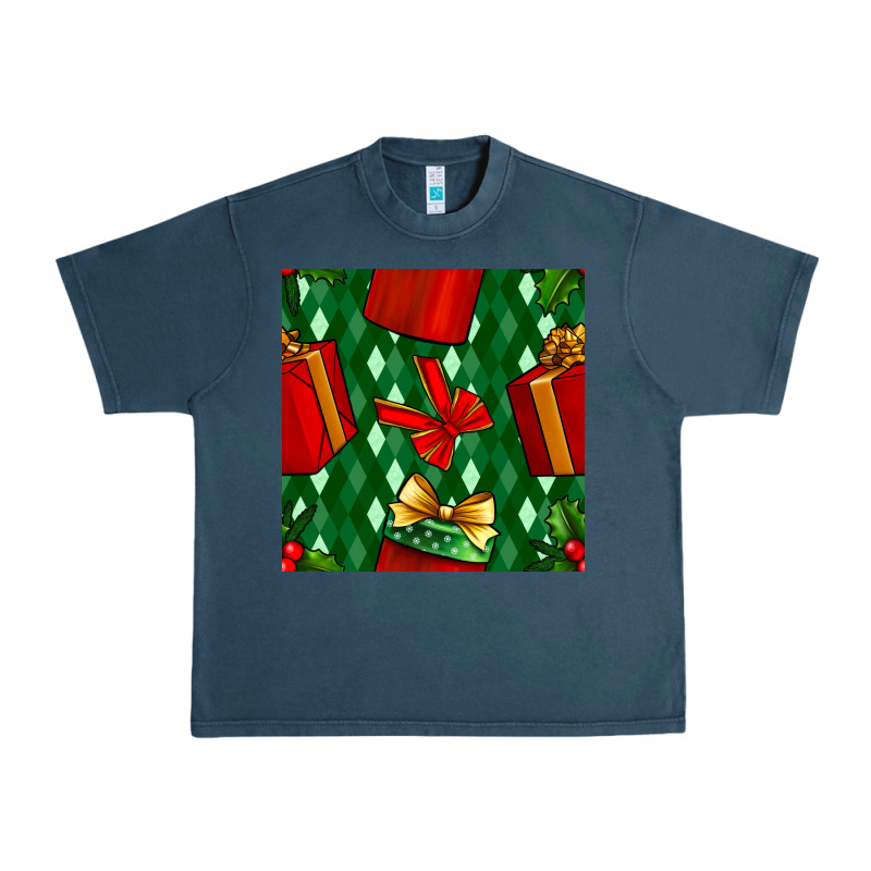 Christmas Surprise Gift Box Seamless Pattern Urban Heavy Tee by BundleAndBundleShop | Teevron