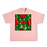 Salmon christmas surprise gift box seamless pattern Urban Heavy Tee - BundleAndBundleShop