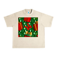 Sandshell christmas surprise gift box seamless pattern Urban Heavy Tee - BundleAndBundleShop