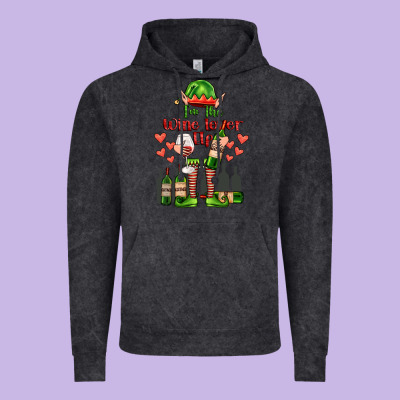 Im The Wine Lover Elf Vintage Hoodie Designed By Fadigitalartstudio
