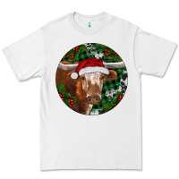 White Longhorn Cow Christmas Premium Tee - RanaPortraitStore