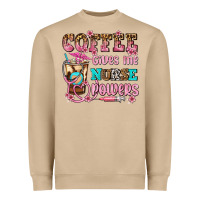 Coffee Gives Me Nurse Power Heavyweight Sweatshirt | Teevron